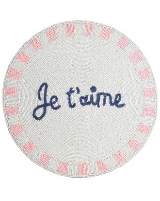 Tiramisu Je Taime Scripted Beaded Placemat