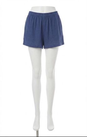 Z Supply Womens Scout Linen Blend Short In Yacht Blue