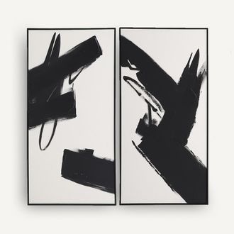 AM.PM Set van 2 handgeschilderde afbeeldingen, DOPIO