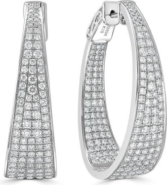Sabrina Designs 14K 3.01 Ct. Tw. Diamond Hoop Earrings
