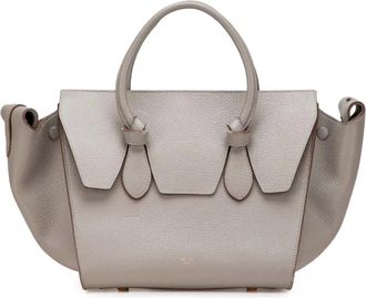 Celine Borsa a mano Tie Knot piccola in pelle di vitello pieno fiore 2014 - Marrone