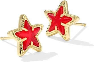 Kendra Scott Cassidy Stud Womens Earrings Earring Gold Red Illusion