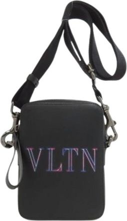 Valentino Pre-owned Cross Body Bags, female, Black, Size: ONE SIZE Pre-owned Leather shoulder-bags