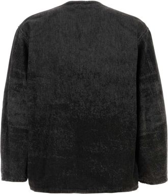 Diesel Mens Denim Jacket Black Cotton Hemp