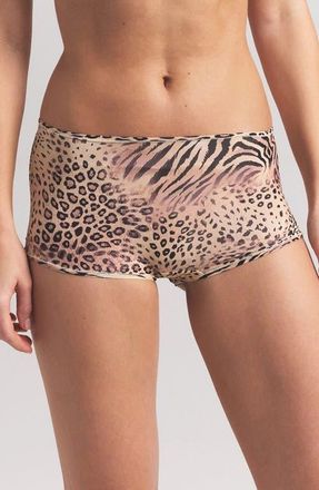 SKIMS Fits Everybody Boy Shorts in Z/dnusand Multi Animaldnu at Nordstrom, Size X-Small