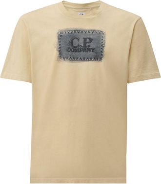 C.P. Company Beige Logo T-shirt