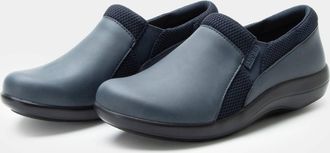 Alegria Womens Duette Wide Slip-On In Washed Navy