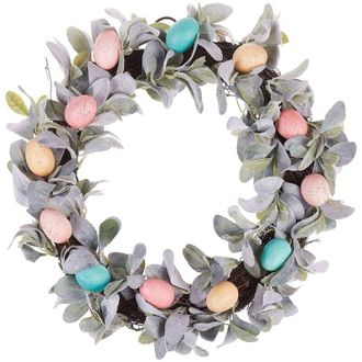 Beliani Ghirlanda Decorativa Artificiale con Fiori &oslash; 50 cm Multicolore Lajares