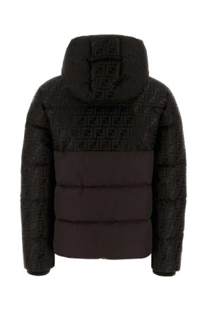 Fendi Womens Dark Brown Cotton Blend Down Jacket Brown-25 Piumini