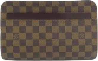 Louis Vuitton Pre-owned Clutches, female, Brown, Size: ONE SIZE Pre-owned Vintage Damier Canvas Clutch