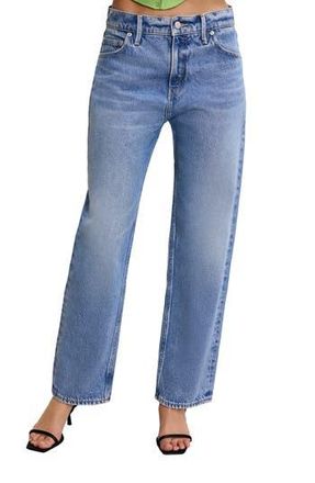 Good American Good Standard Mid Rise Straight Leg Jeans in Indigo885 at Nordstrom Rack, Size 15