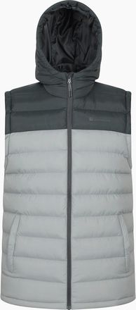 Mountain Warehouse Mens Mountain Warehouse Mens Seasons Hooded Padded Gilet - Grey - Size: 40/Regular