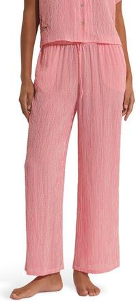 Etam Oselia Wide Leg Pajama Pants in Imp Fond Rose at Nordstrom, Size X-Small