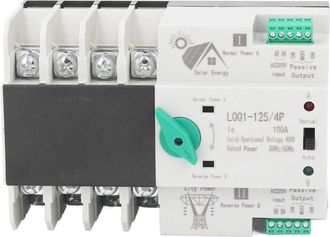 OEM Interruptor De Transferencia Autom&aacute;tica De Doble Alimentaci&oacute;n De 4 Polos, Conmutaci&oacute;n R&aacute;pida, Tipo Fotovoltaico, Ca 400 V, 100 A, Para Uso Dom&eacute;stico E