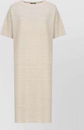 Fabiana Filippi wool blend dress round neck short sleeves