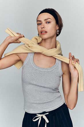 Pilcro The Sunny Scoop-Neck Tank Top by Pilcro