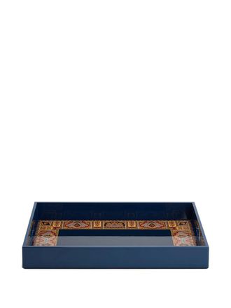Etro Home cachemire rectangular large tray - Blue