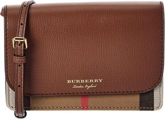 Burberry Check Canvas & Leather Crossbody