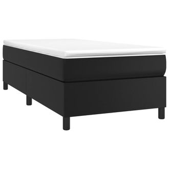 vidaXL Estructura De Cama Con Somier Cuero Sint&eacute;tico Negro 80x200 Cm Vidaxl