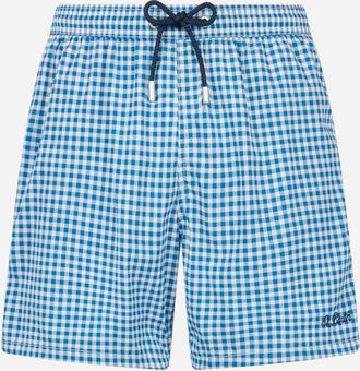 MC2 Saint Barth Seersucker Gingham Classic Light Swim Shorts Patmos
