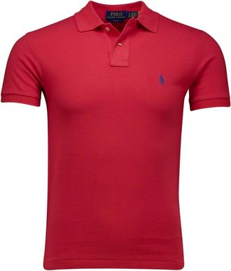 Polo Ralph Lauren Tops, Heren, Rood, S, Rode poloshirt korte mouw