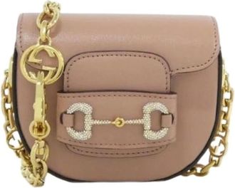 Gucci Pre-owned Vintage Schoudertas - Dames - Vintage Schoudertas - Roze - ONE Size - Leer - Vintage