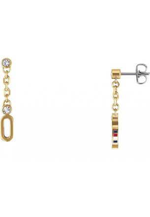 Tommy Hilfiger Womens 2780089 Ladies Earrings - Gold Stainless Steel - One Size