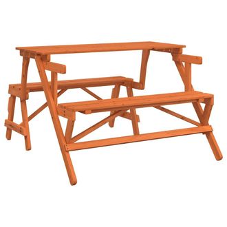 vidaXL Vidaxl - Mesa De Picnic Bancos 2 En 1 Convertible Madera Maciza Abeto