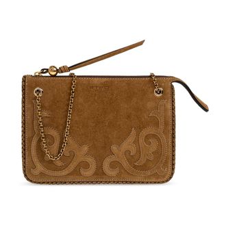 Etro Borsa in Camoscio con Logo - - Accessories - Donna - Marrone - ONE SIZE