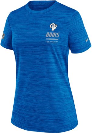 Nike Los Angeles Rams Sideline Velocity Nike Womens Dri-FIT NFL T-Shirt in Blue | 03EY4NP9X-7VD