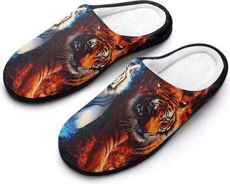 Generic Tiger Mens Slippers Comfortable And Non-slip Cotton Slipper Shoe for House