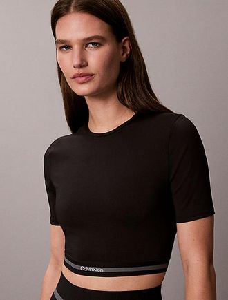 Calvin Klein Camiseta Cropped De Secado R&aacute;pido
