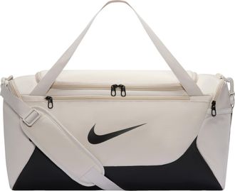 Nike Brasilia 40L Small Duffel Bag Light Bone Black IB4394-072