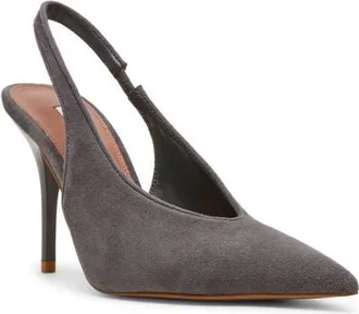 Steve Madden Andromeda Slingback Pumps in Grey Suede at Nordstrom, Size 5.5