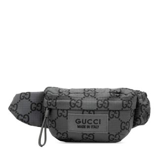 Gucci Gray Nylon Leather Fanny Pack (Pre-Owned)