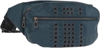Bottega Veneta Pre-owned Vintage Body Bag - Dames - Vintage Heuptassen - Blauw - ONE Size - Leer - Vintage