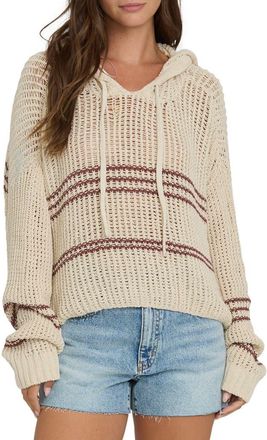 Billabong Dawn Sweater Hoodie in White Cap at Nordstrom, Size X-Large