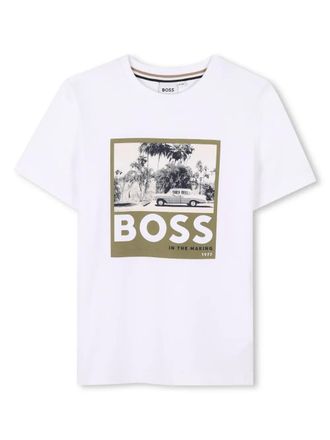 BOSS Kidswear graphic-print T-shirt - kids - Cotton - 16 - White