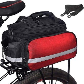 No Brand Bolsa Doble Para Bicicleta, 27 L, Impermeable, Para Bicicletas El&eacute;ctricas, Con Correa De Transporte, F&aacute;cil De Montar, Azul