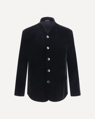 Giorgio Armani Blazer One Shot in stretch viscose and cupro velvet Male 50