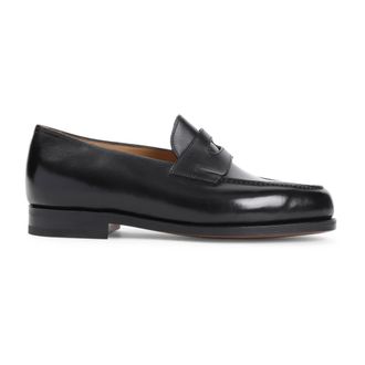 John Lobb Loafers, male, Black, Size: 11 US Black Loafer Shoes for Men