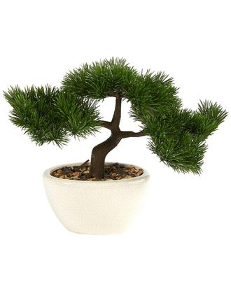 Nearly Natural 10In Cedar Bonsai Artificial Tree In Decorative Planter
