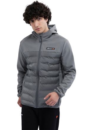 Ellesse Steppjacke ELLESSE CASSIANO FZ JACKET, Herren, Gr. XXL, grau (dunkelgrau), Obermaterial: 100% Polyester, elastischer Bund, Jacken Steppjacke