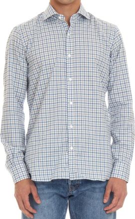 Barba Micro Patroon Maatwerk Overhemd - Heren - Casual Overhemden - Blauw - L - Overhemden