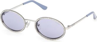 Guess GU00295 10V Womens Sunglasses Silver Size 52