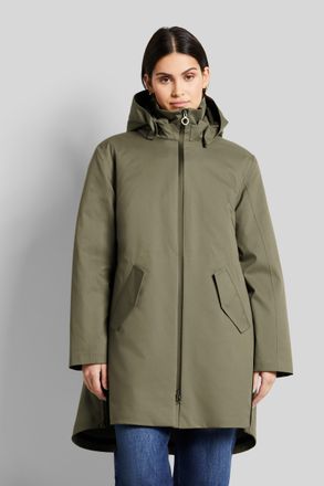 Bugatti Kurzmantel BUGATTI, Damen, Gr. 36, gr&uuml;n (moos), 100% Polyester, unifarben, regular fit, normaler Saum, M&auml;ntel Kurzmantel, wind- & wasserabweisend