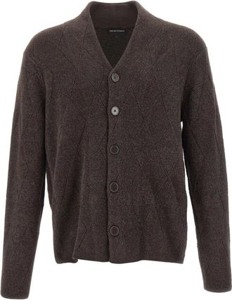 Emporio Armani Hombre, Jerseys, Marr&oacute;n, Talla: S