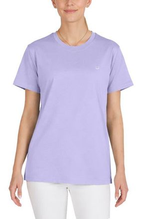 Dalix Womens Lil Smile Jersey Relaxed Tee in Dark Lavender at Nordstrom, Size Xx-Large