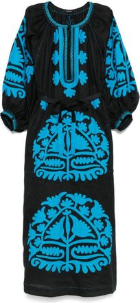 Vita Kin Shalimar Midi Dress - Womens - Linen/Flax