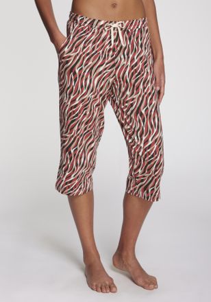 Vivance Caprihose VIVANCE DREAMS, Damen, Gr. 32/34, N-Gr, schwarz (rot, schwarz, gemustert), Single Jersey, Obermaterial: 100% Baumwolle, gemustert, Basic, Ba